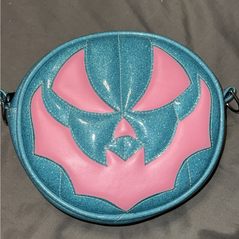 (SOLD!) Love Pain and Stitches Batmouth bag